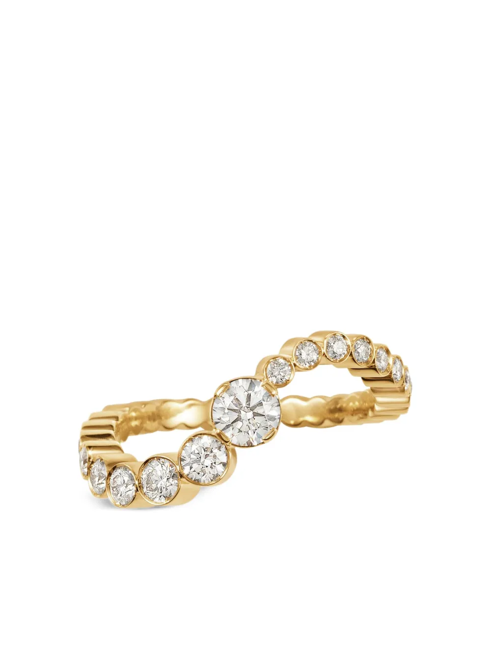 Sophie Bille Brahe 18kt Ocean Sky Gelbgoldring mit Diamant