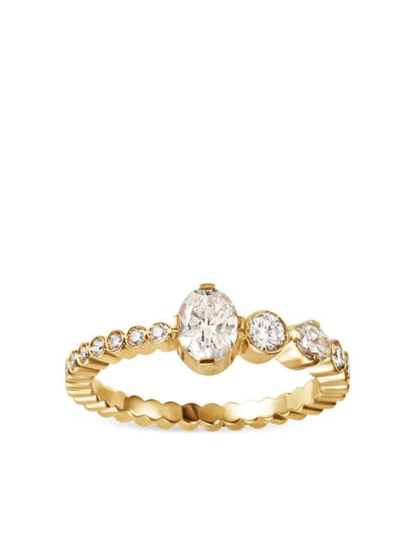 Sophie Bille Brahe 18K Yellow Gold Ensemble De Sky Diamond Band Ring