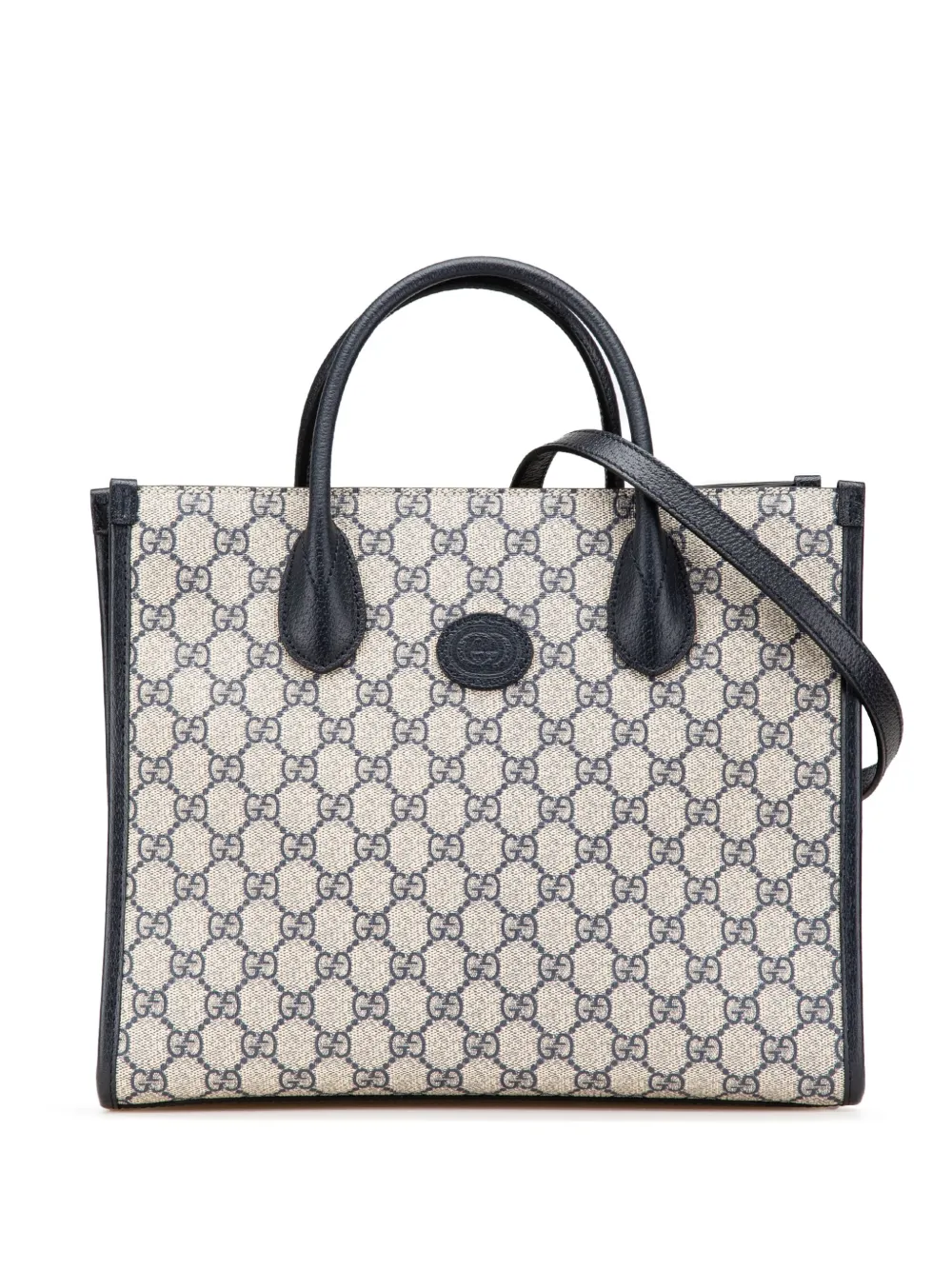 Gucci Pre-Owned 2016-2024 Small GG Supreme Interlocking G Tote satchel | Brown | Image 1