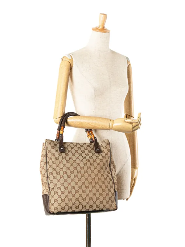 Gucci Pre-Owned 2000-2025 GGキャンバス バンブー トートバッグ