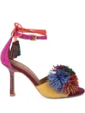 Kurt Geiger London 90mm tassel-embellished sandals - Blue