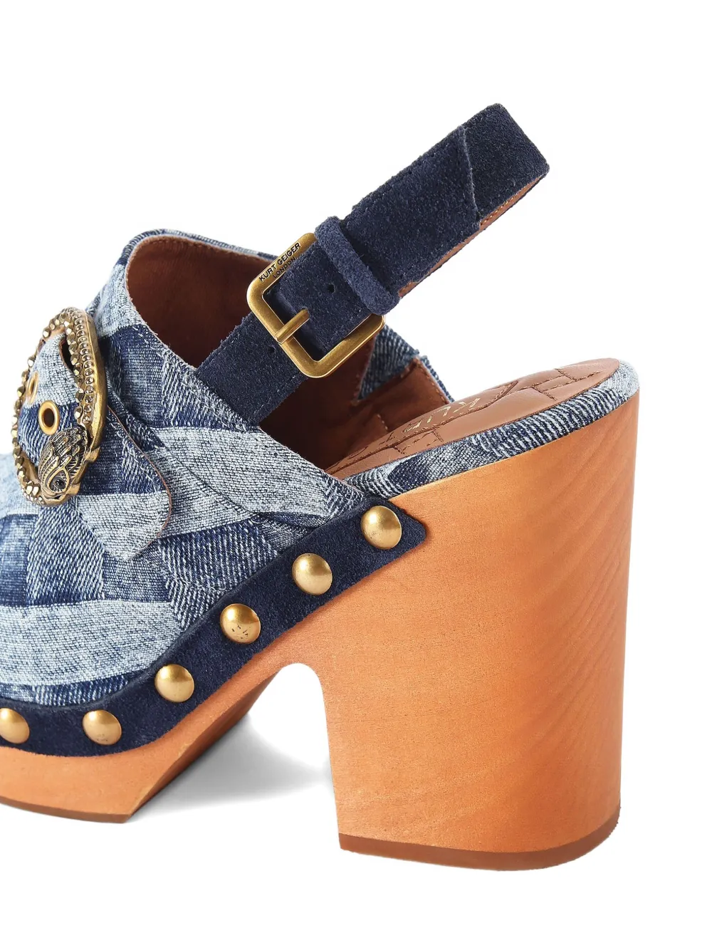 Kurt Geiger London 105 mm Mayfair denim muiltjes Blauw