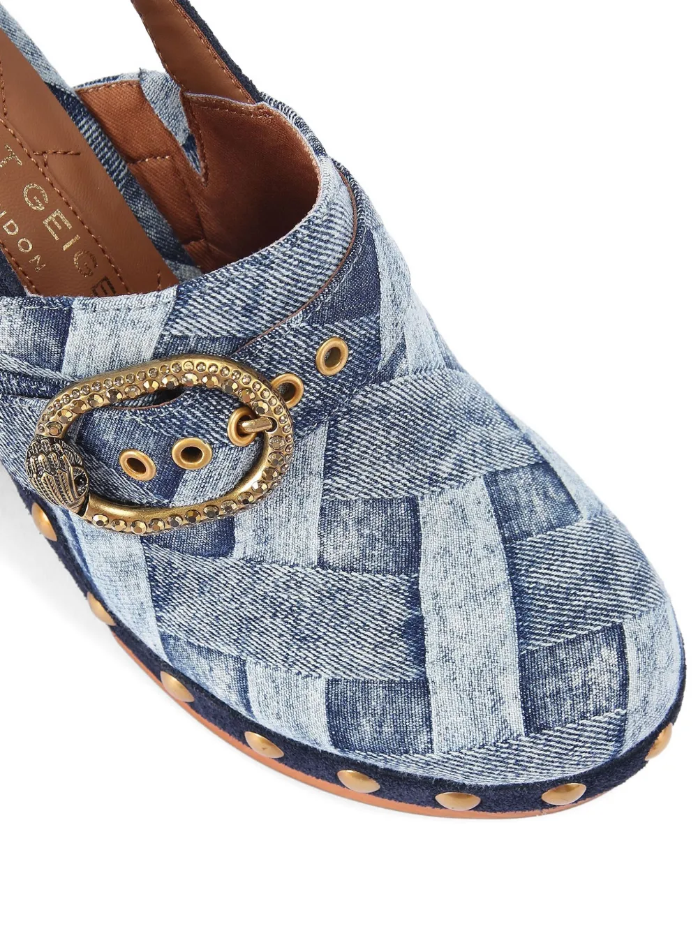 Kurt Geiger London 105 mm Mayfair denim muiltjes Blauw