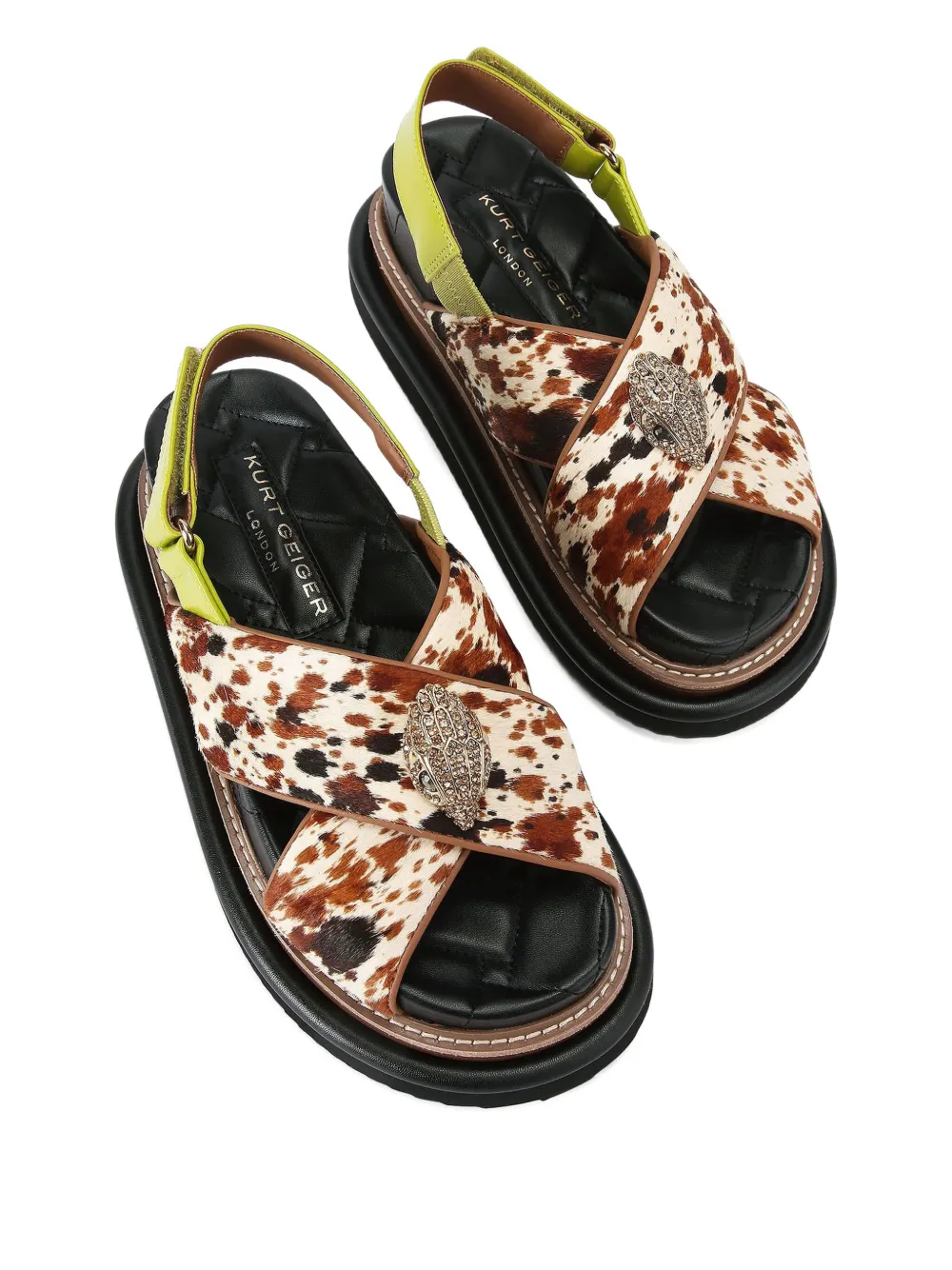 Kurt Geiger London 70mm Orson cross-strap sandals Neutrals