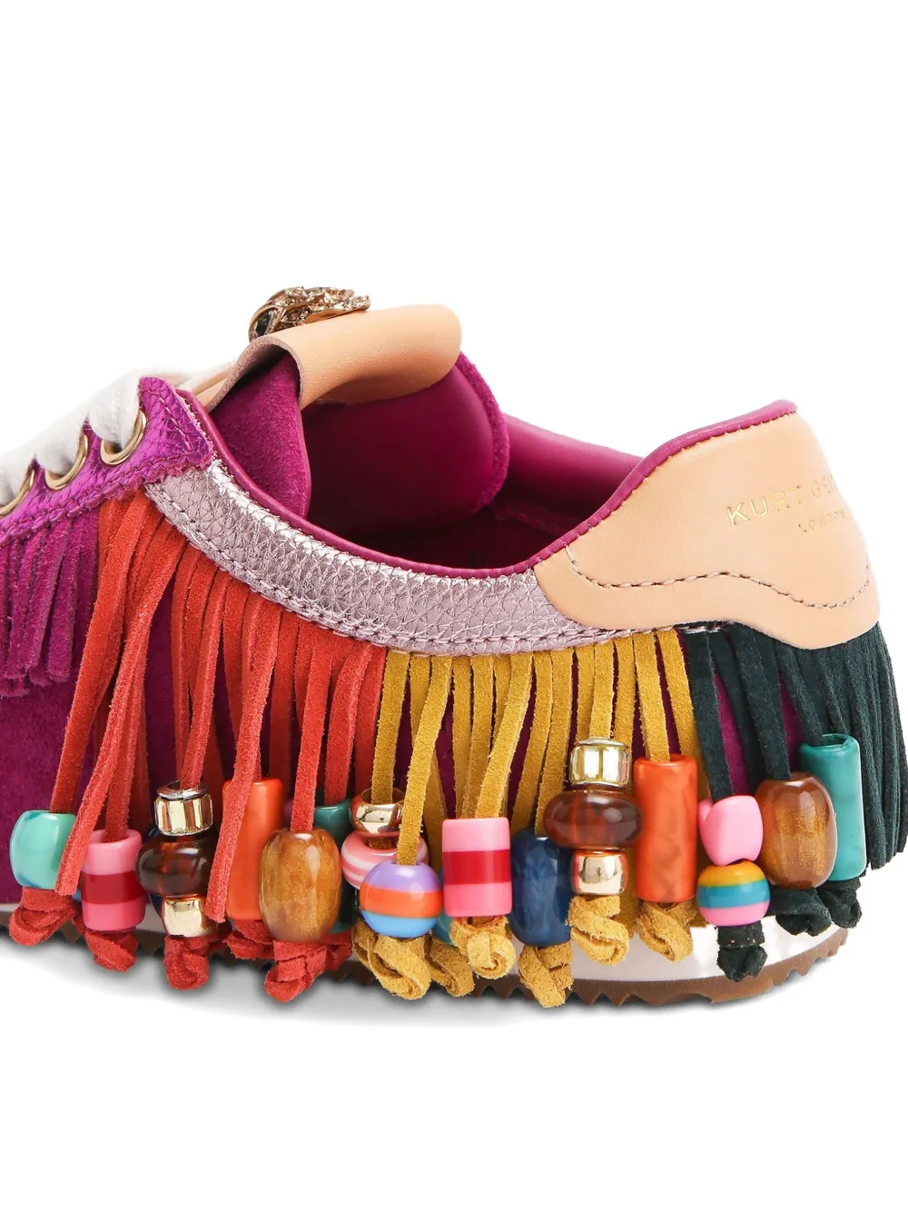 Kurt Geiger London Slington sneakers verfraaid met franje Roze