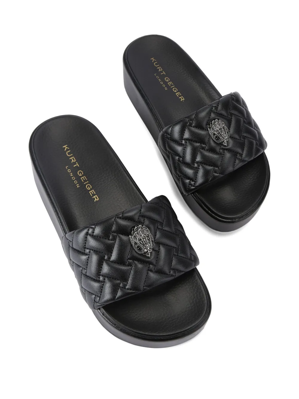 Kurt Geiger London Meena sandalen met plateauzool Zwart