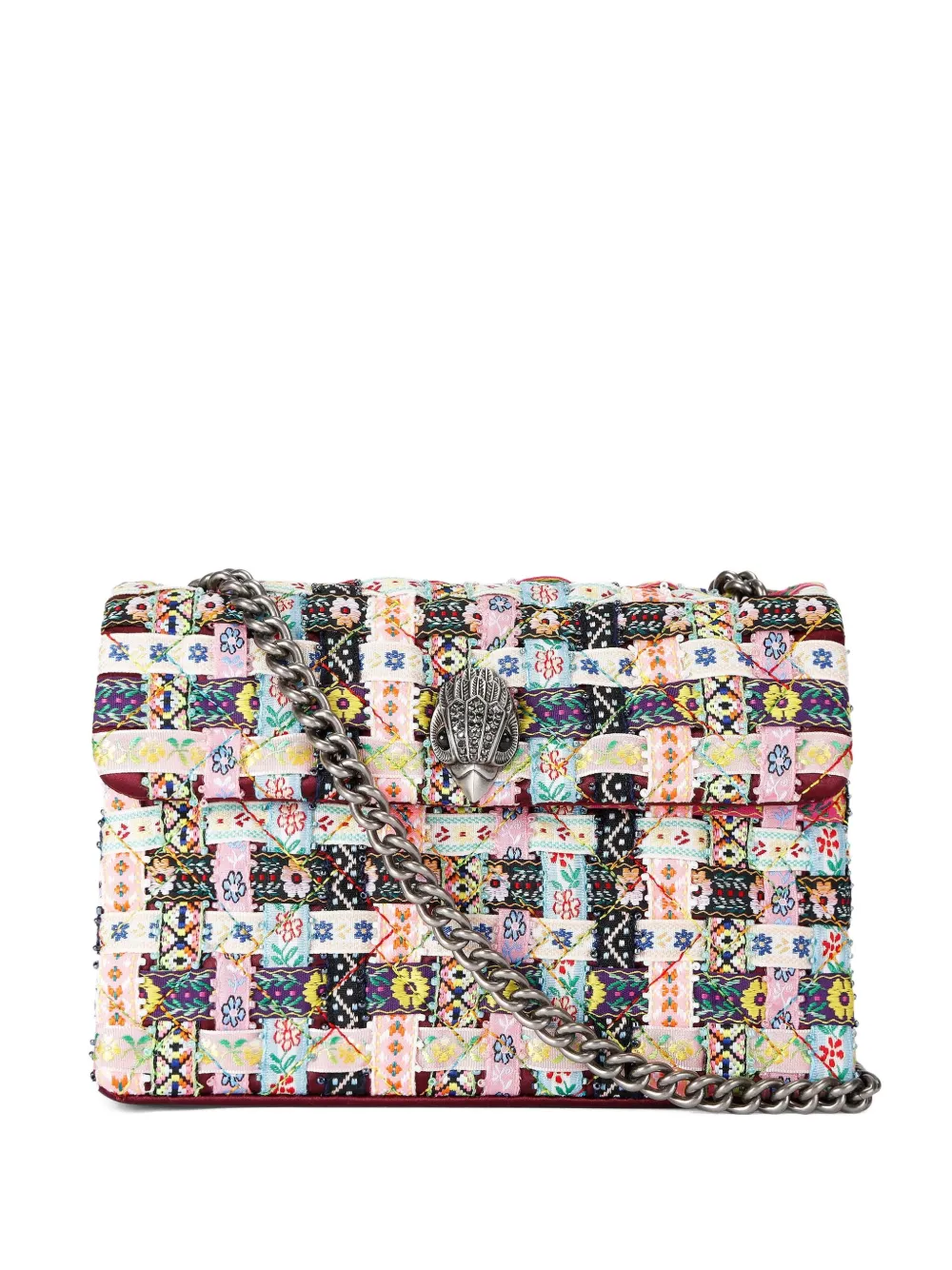 Kurt Geiger London Medium Kensington schoudertas met patchwork Zwart