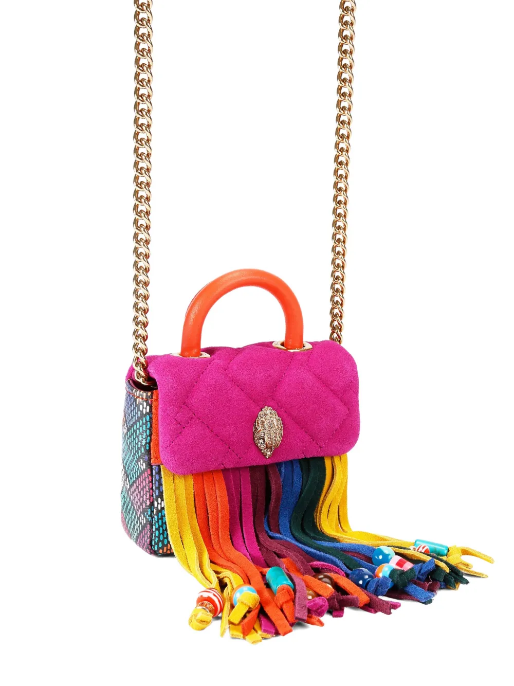 Kurt Geiger London Kensington kleine tas met franje Roze