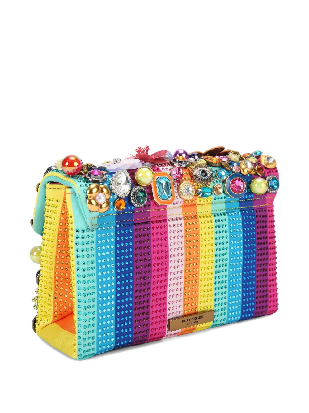 Kurt Geiger London Medium Kensington Tuttifrutti schoudertas - Geel