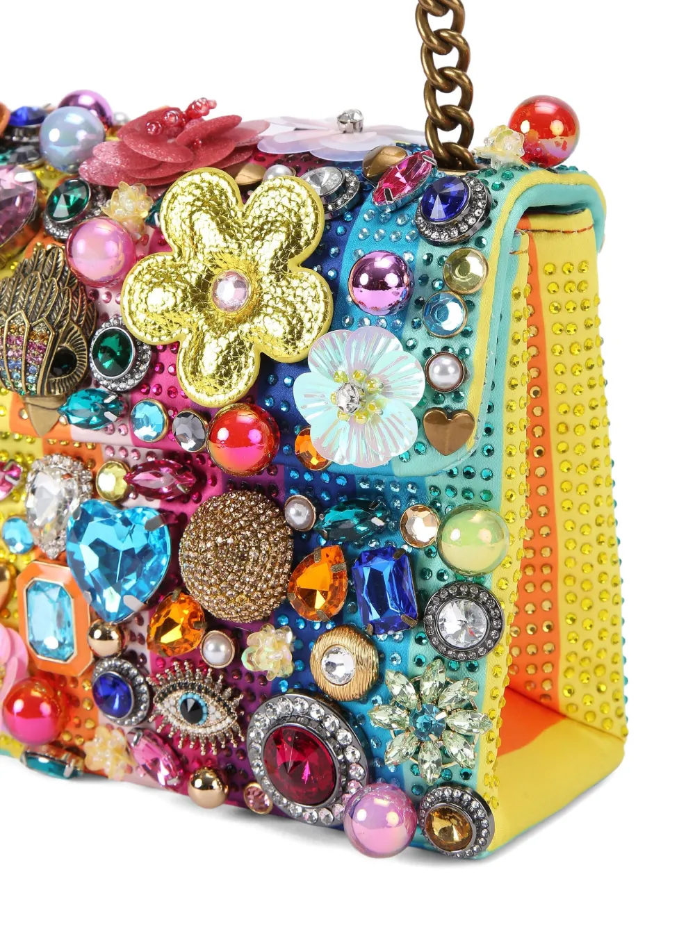 Kurt Geiger London Medium Kensington Tuttifrutti schoudertas Geel