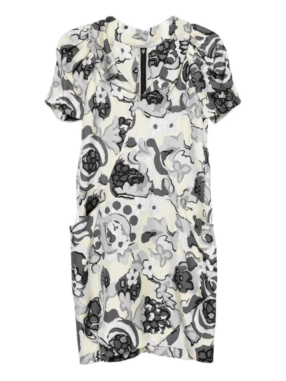 2000s floral-print short-sleeve dress