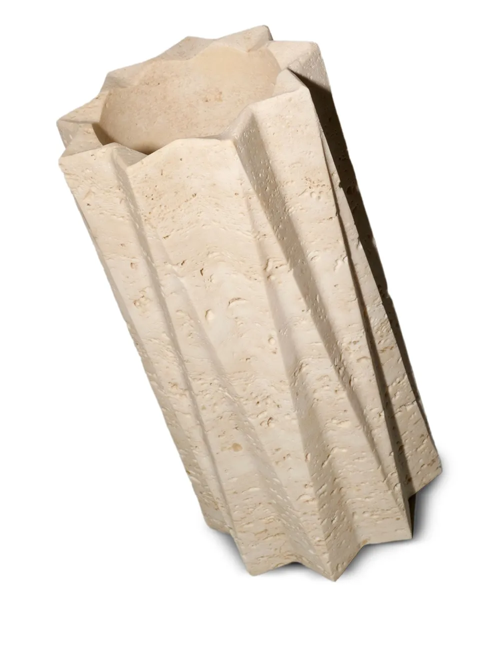 Editions Milano Fold Stone Vase (25cm) In Neutral