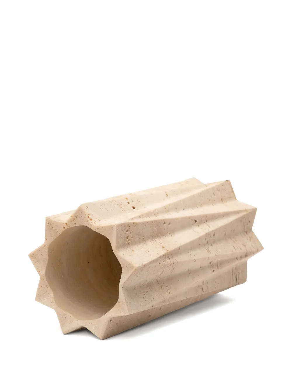 Editions Milano Fold fluted stone vase (25cm) | Vases | Image 2