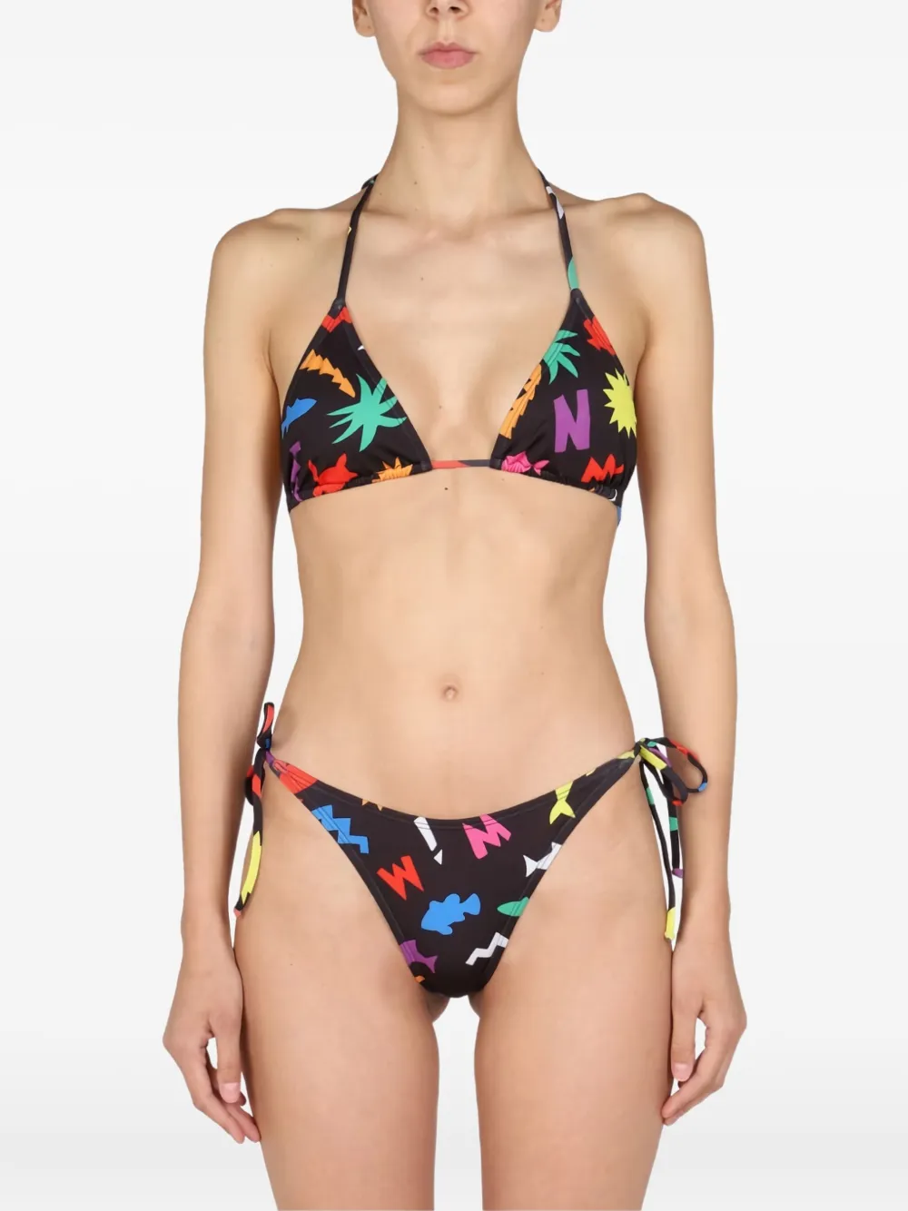 Moschino Bikinislip met print Zwart