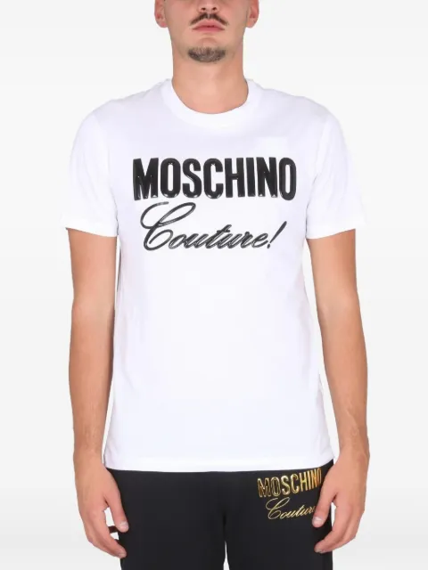 Moschino playera con logo estampado