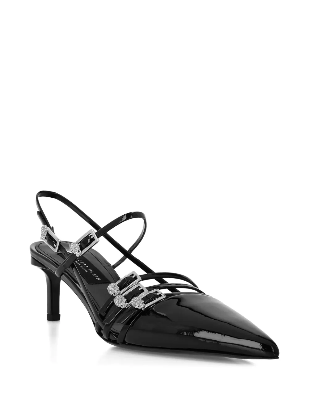 Philipp Plein crystal-buckle slingback pumps | Heeled Mules | Image 2