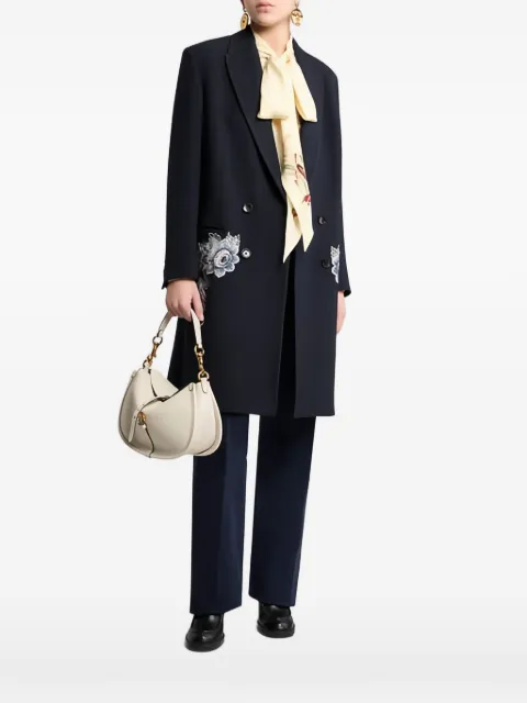 ETRO embroidered double-breasted boat