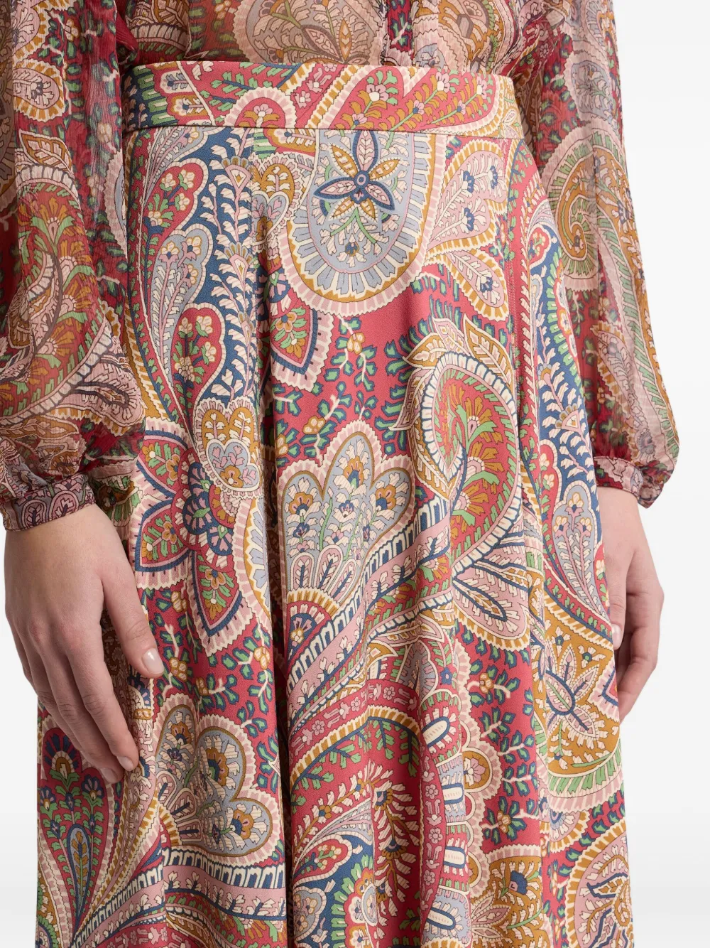 ETRO Midi-rok met paisley-print Rood
