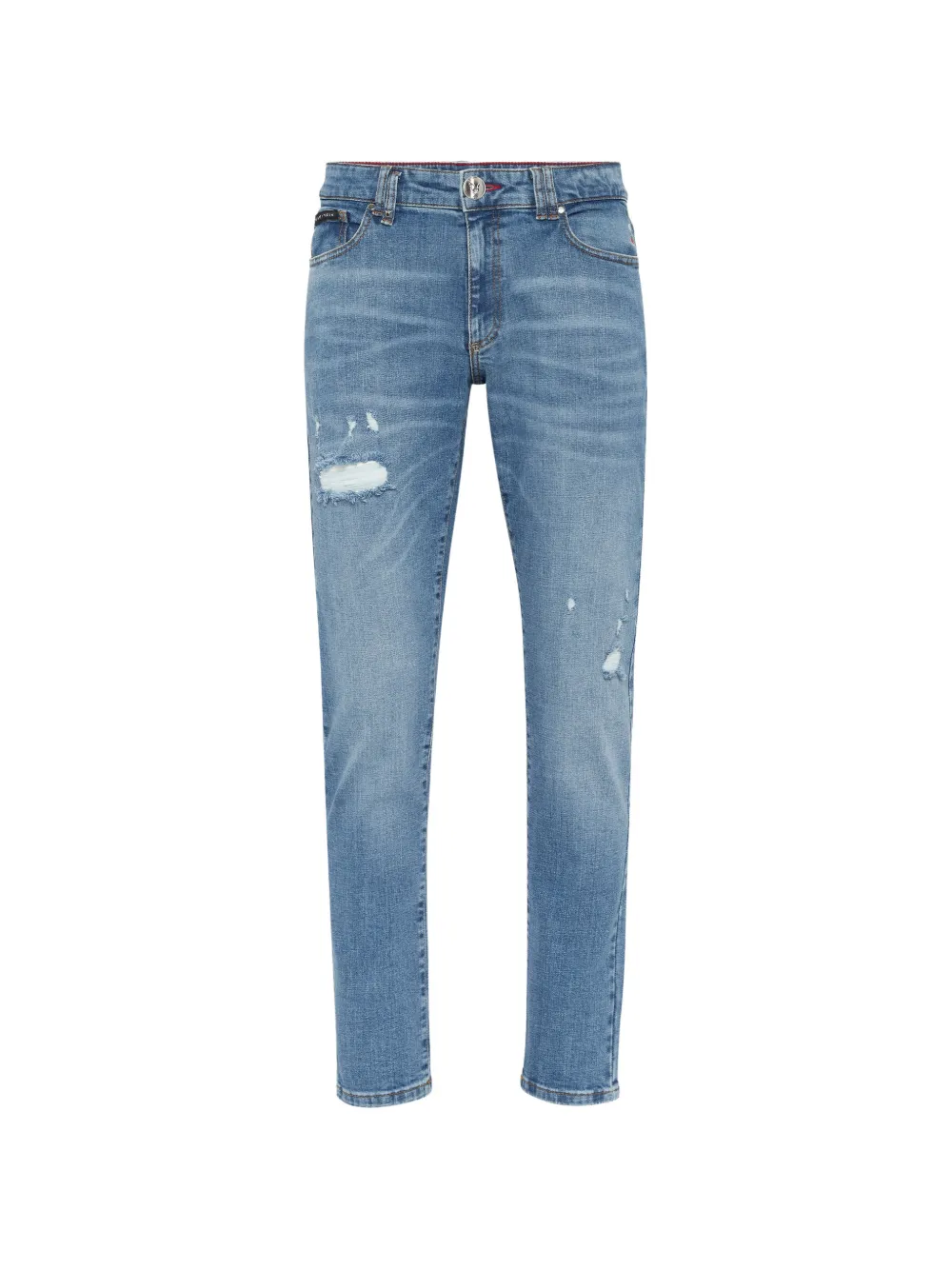 Philipp Plein Jeans con design a cinque tasche - Blu