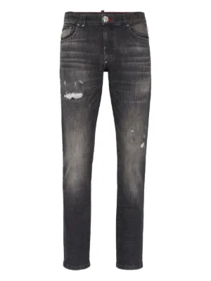 Philipp Plein ロゴパッチ ジーンズ | グレー | FARFETCH JP