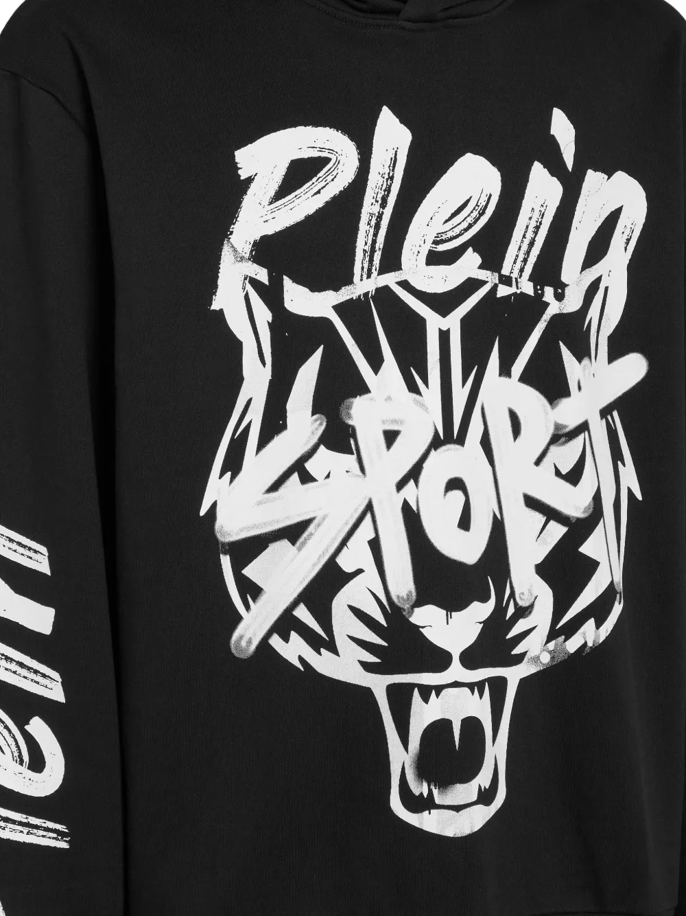 Plein Sport Hoodie met print Zwart