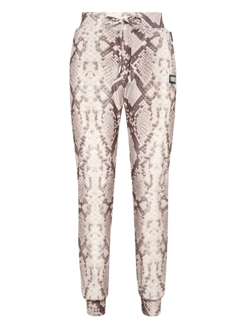 Philipp Plein python-print drawstring trousers