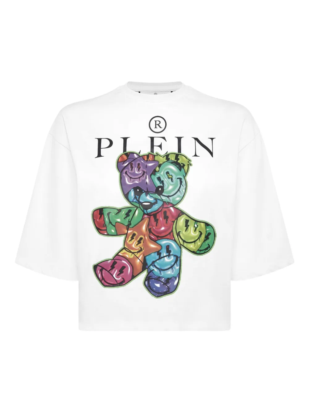 Philipp Plein Teddy cropped T-shirt Wit