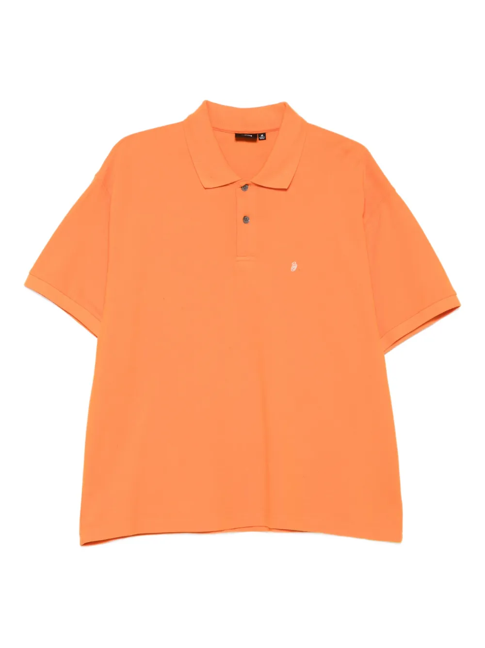 Stüssy short-sleeve cotton polo shirt | Orange | Image 1