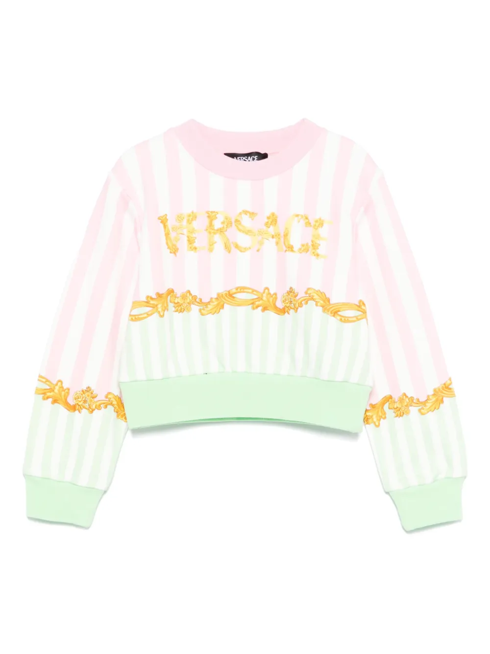 Versace Kids Sweater met logoprint Roze