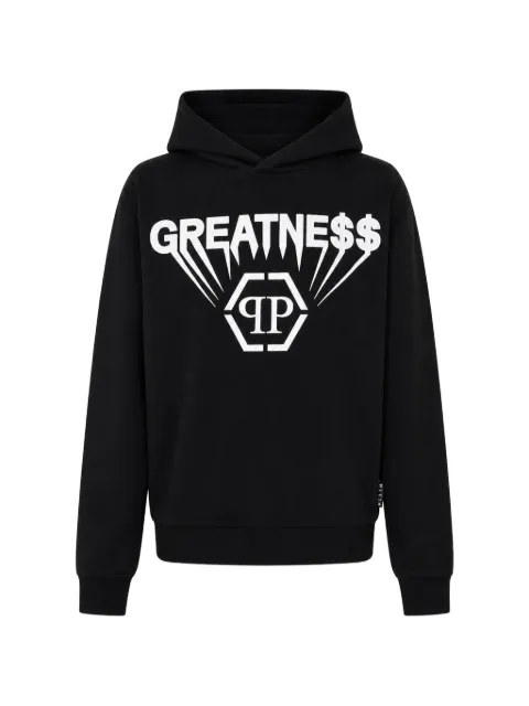 Philipp Plein printed fleece hoodie Greatness