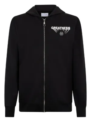 Philipp Plein Hoodie Con Logo Bordado y Cierre | Negro | FARFETCH CL