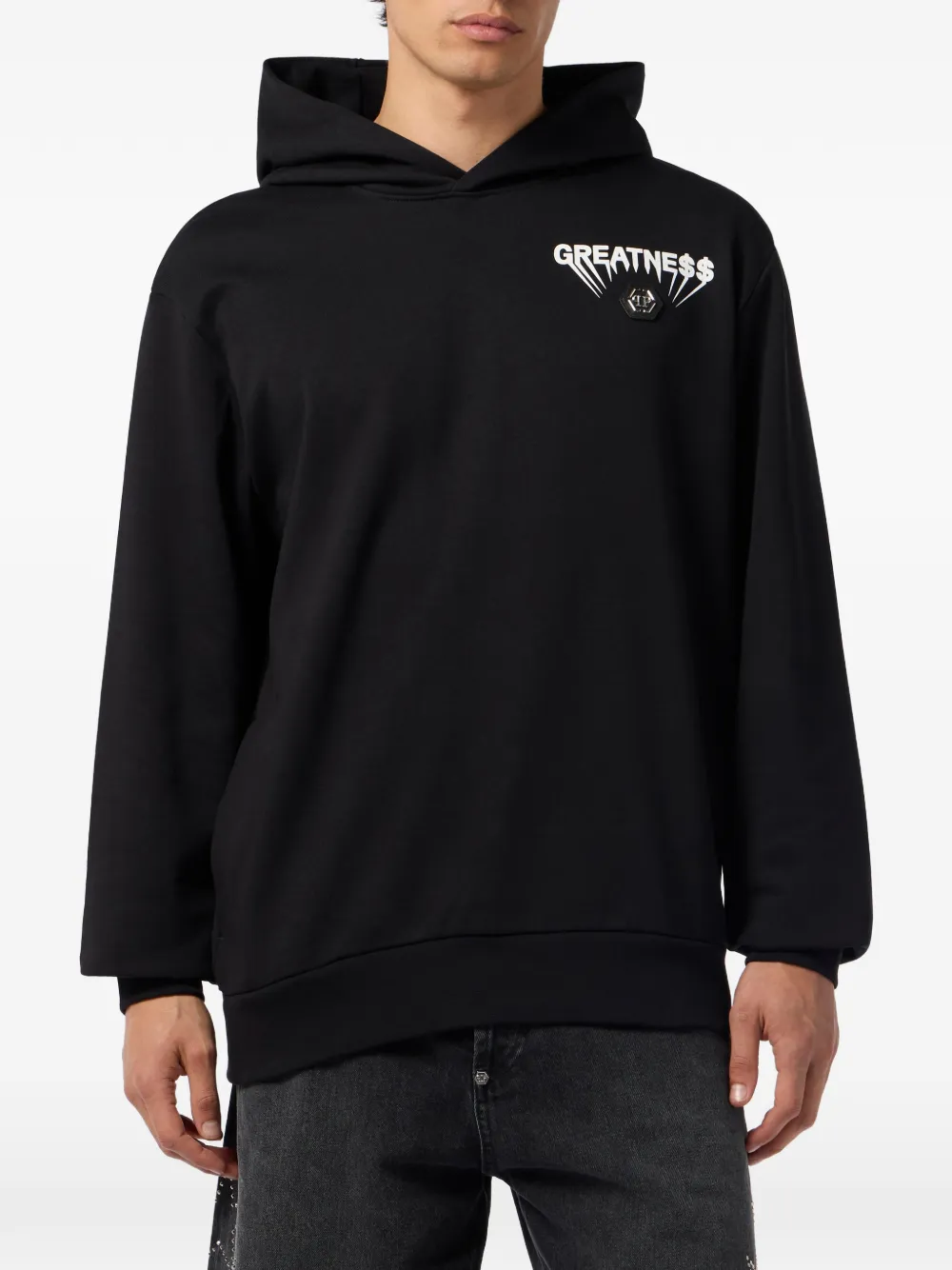 Philipp Plein Sweater met capuchon Zwart