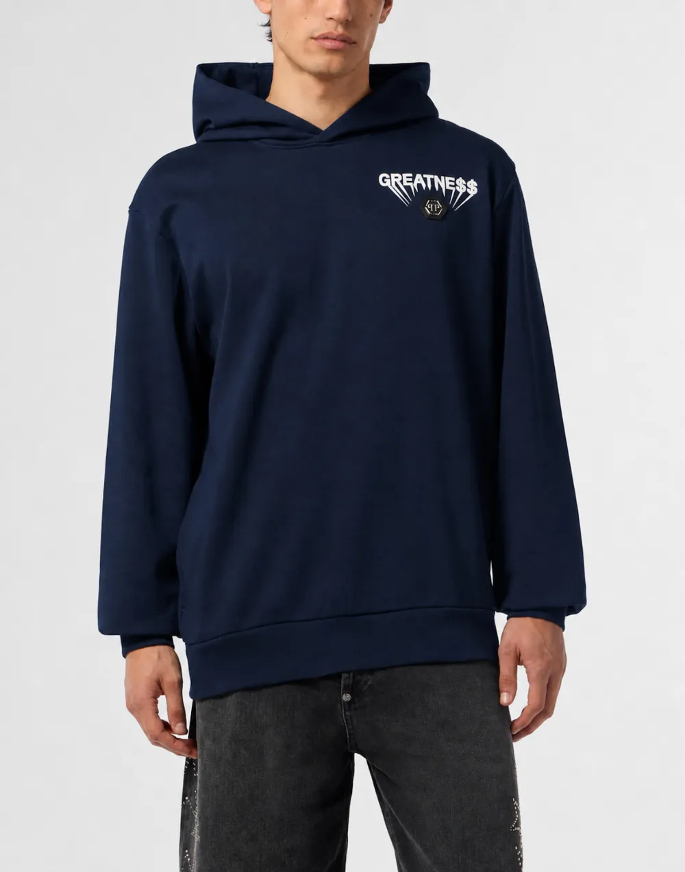 Philipp Plein Greatness fleece hoodie Blauw