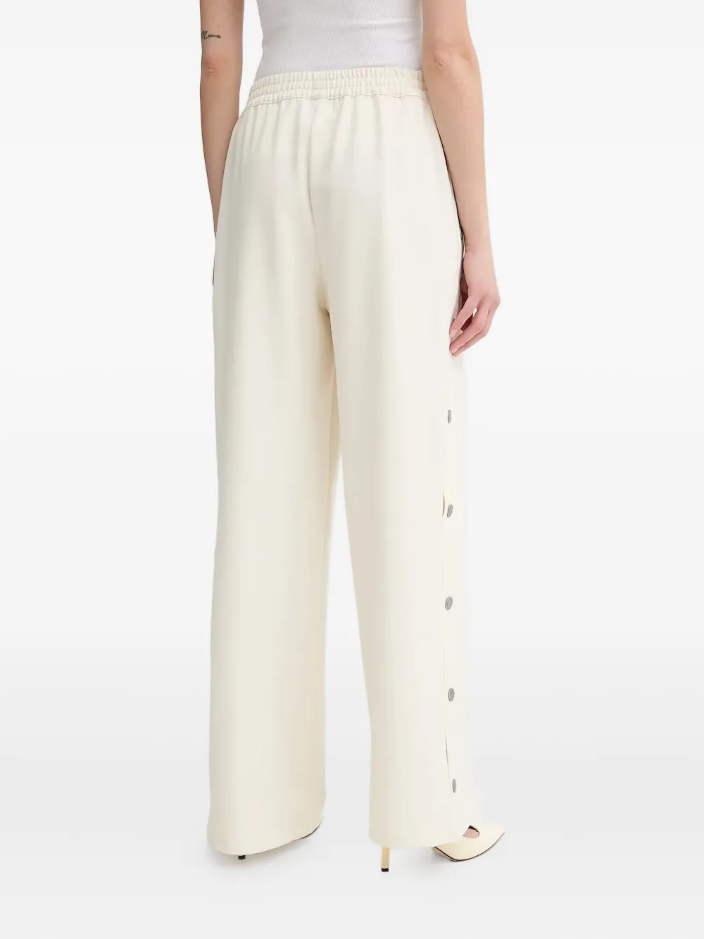 Ba&Sh Josta elastic-waist button-detail track pants Beige