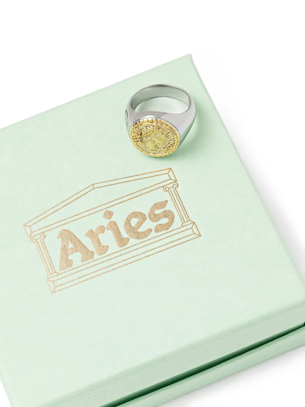 Aries anillo de sello con detalle de moneda | Image 2