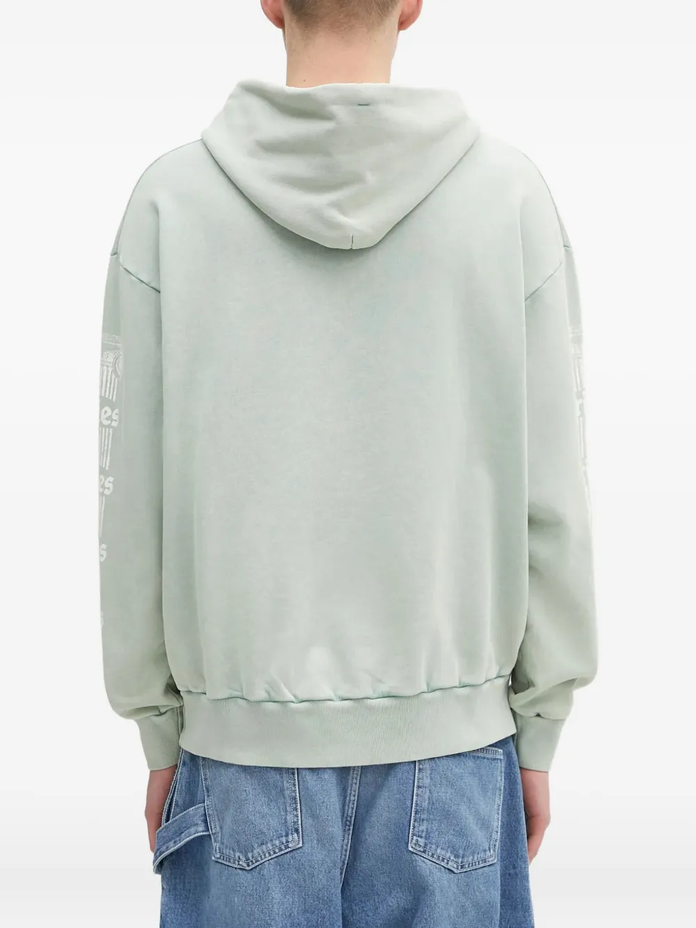 Aries Hoodie met tempel-logo Groen