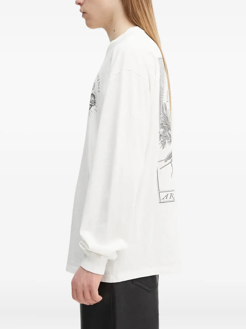Aries Ex Amino T-shirt met lange mouwen Wit