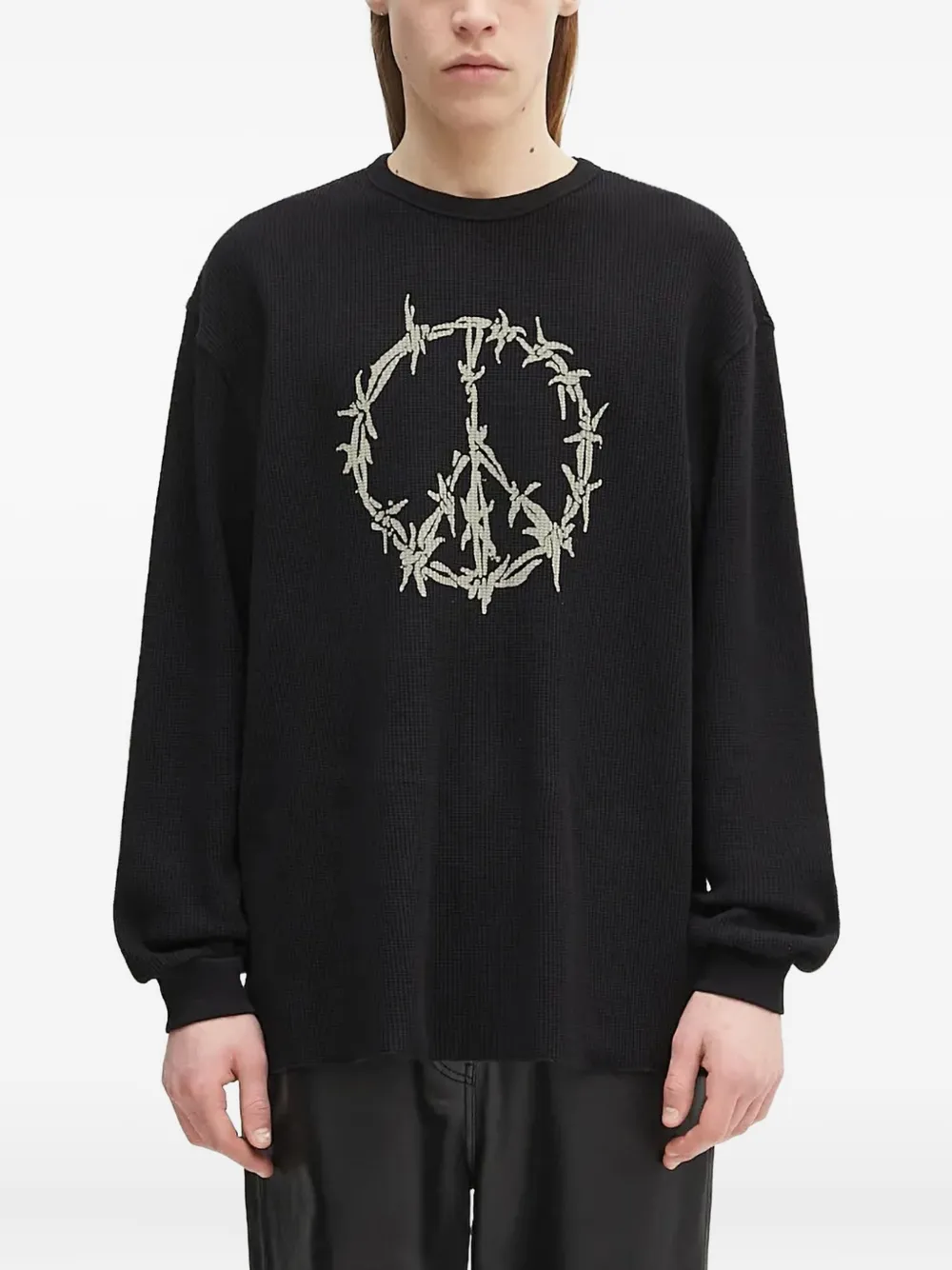 Aries  waffle-knit long-sleeve t-shirt | Black | Image 1