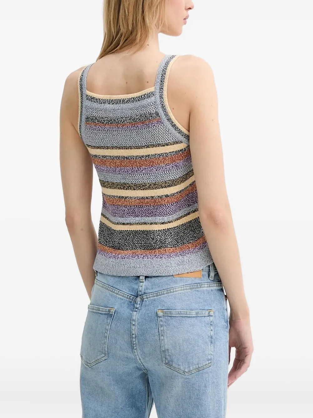 Ba&Sh striped knitted top Blauw