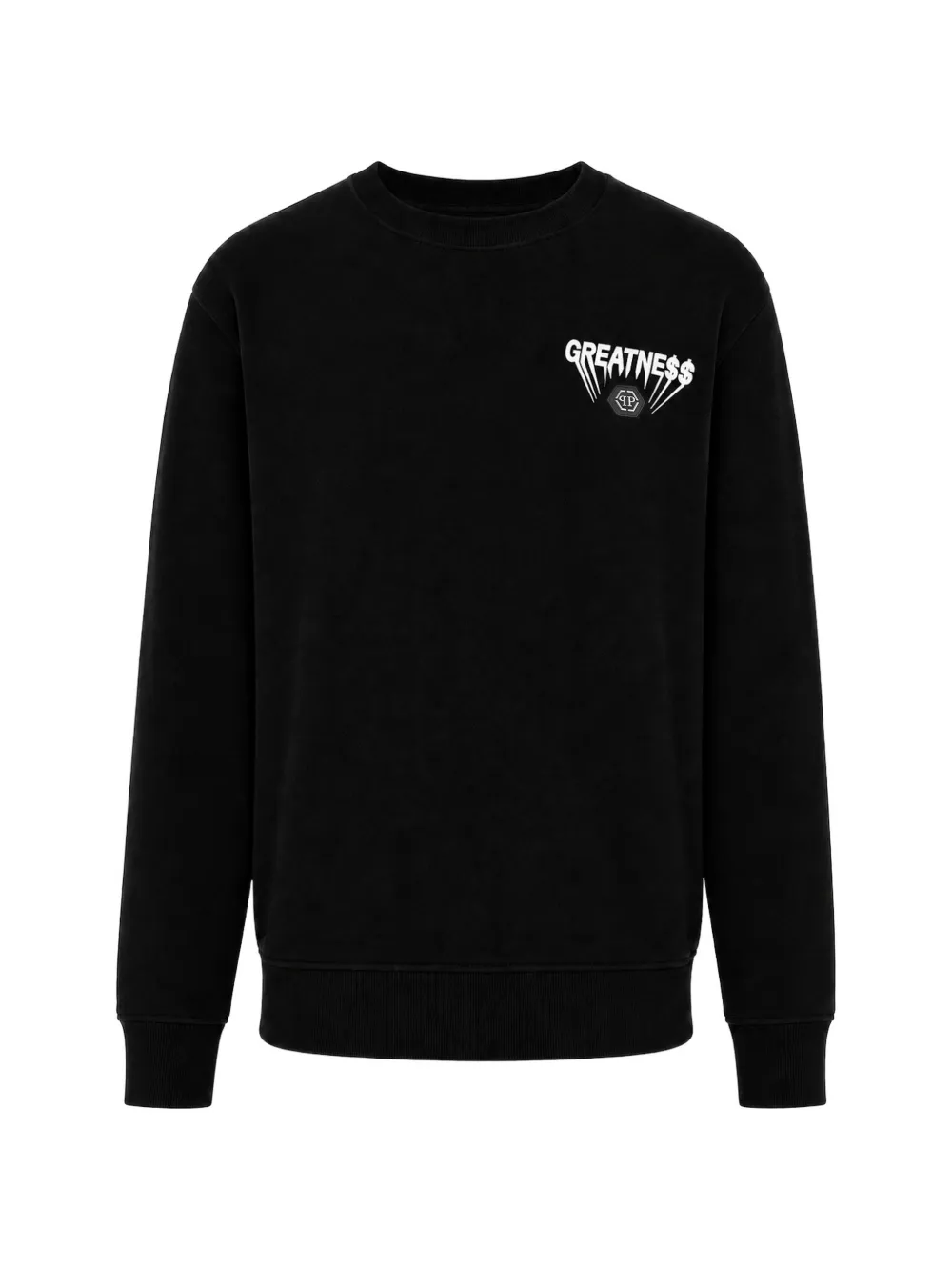 Philipp Plein fleece round neck sweatshirt Greatness - Nero