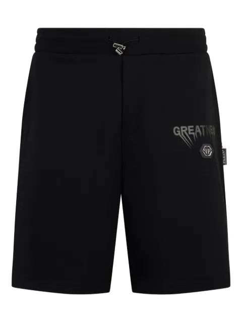 Philipp Plein fleece logo shorts