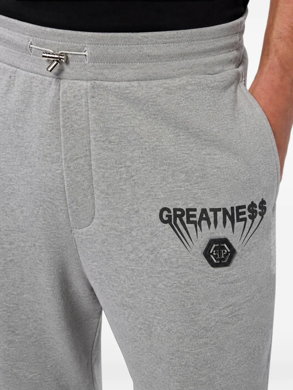 Philipp Plein Greatness fleece shorts Grijs