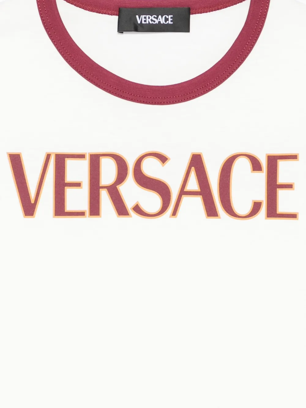 Versace Kids T-shirt met logoprint Wit