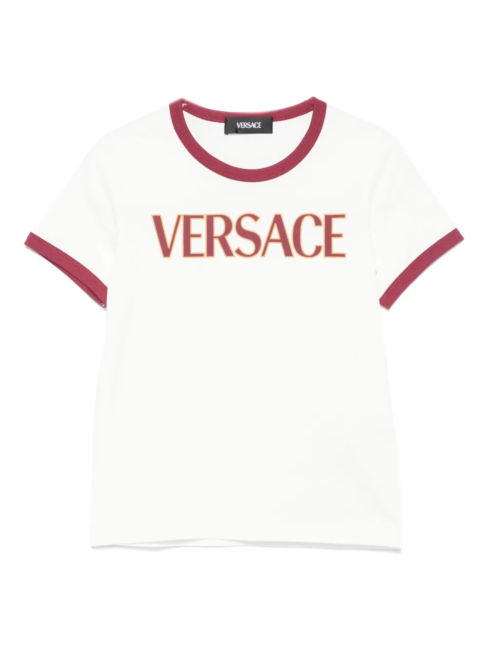 Versace Kids T-shirt met logoprint Wit