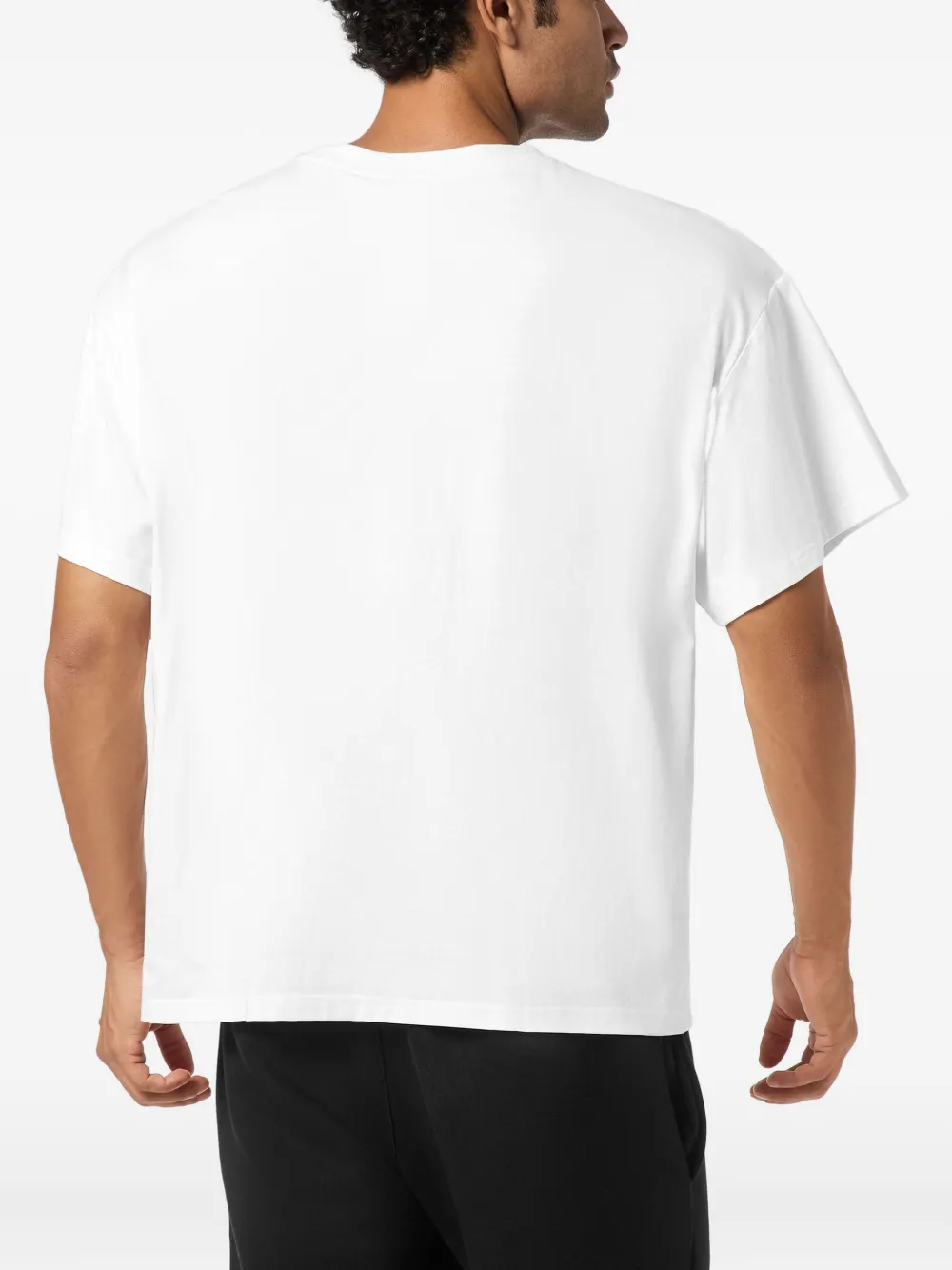 Plein Sport Gestreept T-shirt met logo Wit