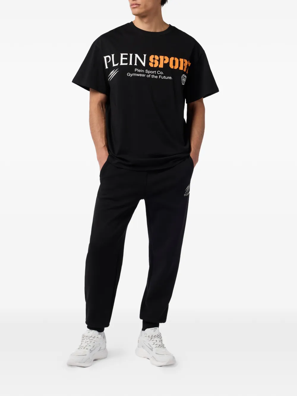 Plein Sport round-neck logo T-shirt - Zwart