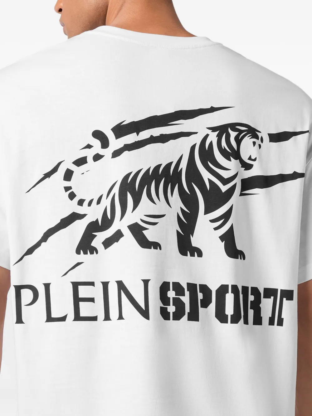 Plein Sport Sweater met tijgerprint Wit