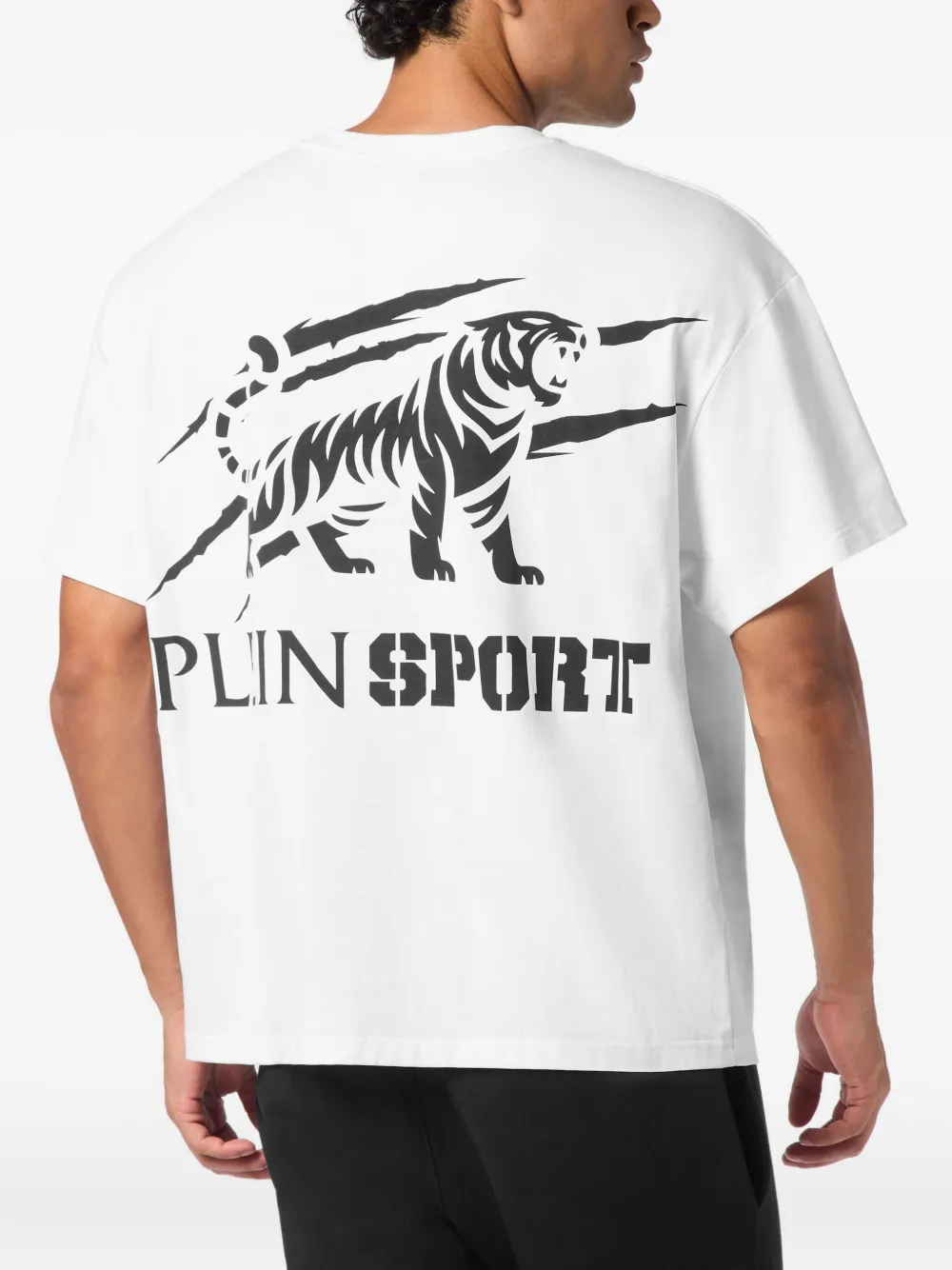 Plein Sport Sweater met tijgerprint Wit