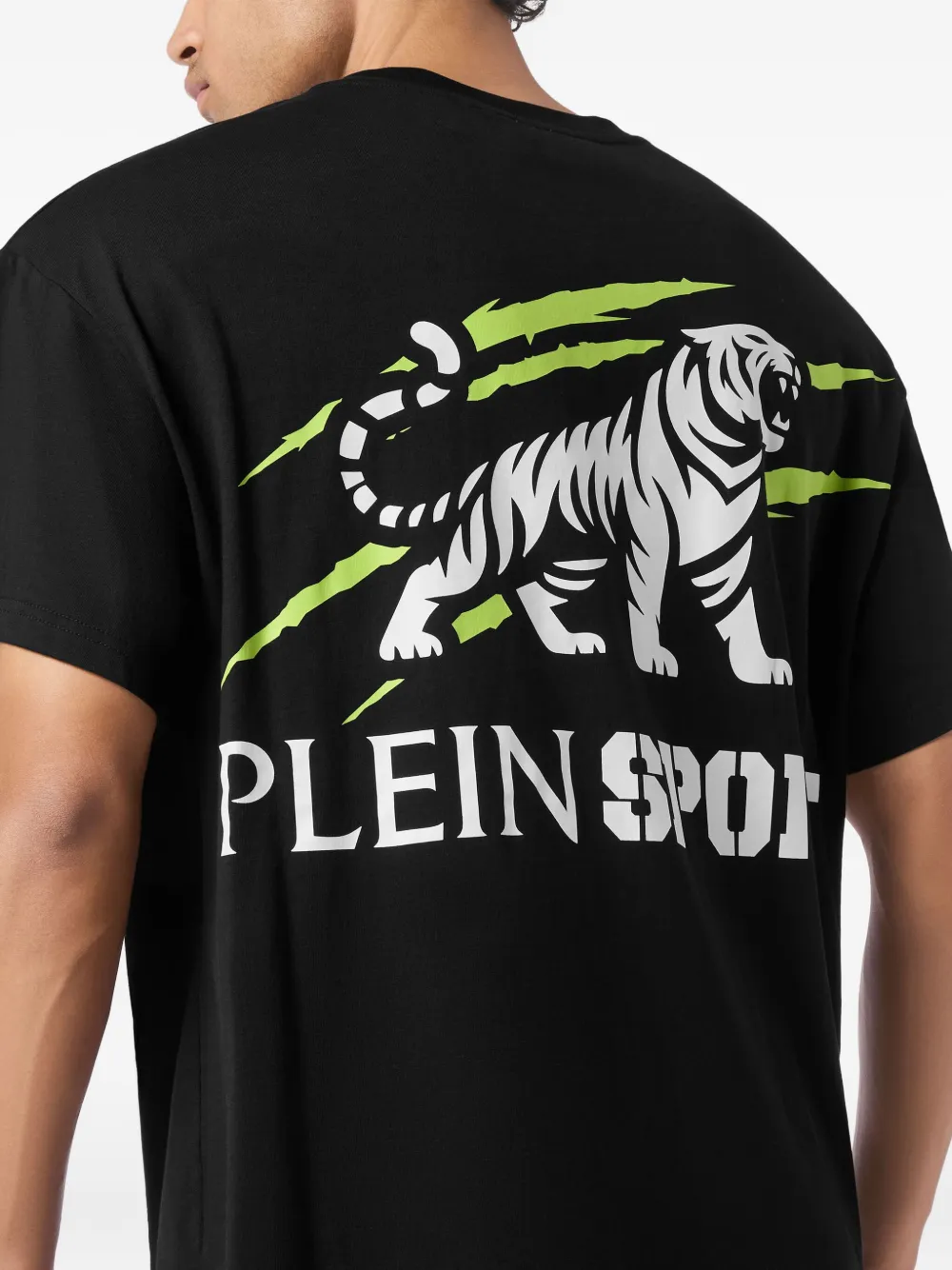 Plein Sport T-shirt met tijgerprint Zwart