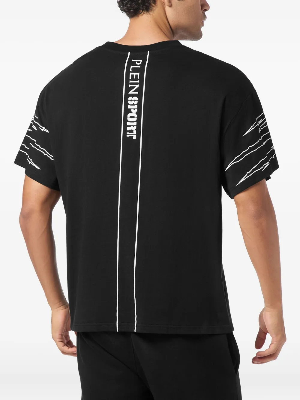 Plein Sport T-shirt met krasdetail Zwart